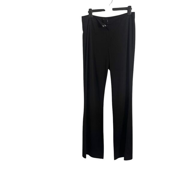 Tahari Womens Pants 8 Black Stretch Pull-On Flare - Picture 1 of 2